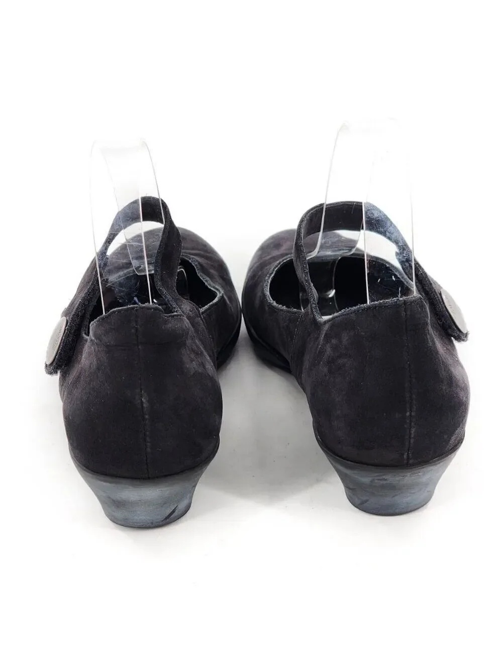 ARCHE Black Leather Mary Jane Pump‎ Heels